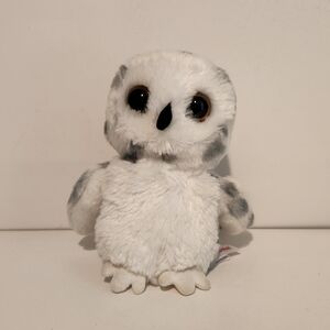 7” White Snowy Owl Aurora Plush Stuffed Animal